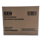 GEN VFN60002V Premium Interfold Pop-Up Dispenser Napkin, 6.5 x 8.3, White, 250/Pack, 24 Packs/Carton