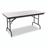 ICEBERG ENTERPRISES 55227 OfficeWorks Commercial Wood-Laminate Folding Table, Rectangular, 72" x 30" x 29", Gray/Charcoal