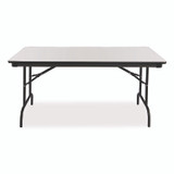 ICEBERG ENTERPRISES 55227 OfficeWorks Commercial Wood-Laminate Folding Table, Rectangular, 72" x 30" x 29", Gray/Charcoal