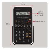 SHARP TONER EL501X2BWH EL-501XBWH Scientific Calculator, 10-Digit LCD