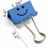 Officemate, LLC Officemate 31095 Officemate Smiling Face Binder Clips, Medium, Asst Color, 36 Pcs
