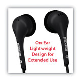 MAXELL CORP. OF AMERICA 199930 EB125 Earbud with MIC, 6 ft Cord, Black