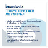 BOARDWALK 4854 Luxury Floor Cleaner and Protectant, Lemon Scent, 1 gal Bottle, 4/Carton