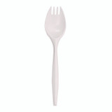 BOARDWALK SPORK Mediumweight Polypropylene Cutlery, Spork, Plastic, White, 1,000/Carton