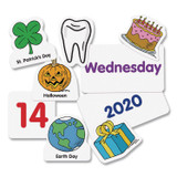 LEARNING RESOURCES LER2418 Calendar and Weather Pocket Chart, 46 Pockets, 14.7 x 32.2, Blue, 136 Cards