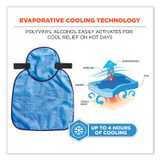 TENACIOUS HOLDINGS, INC. ergodyne® 12596 Chill-Its 6717CT Cooling Hard Hat Pad and Neck Shade - PVA, 12.5 x 9.75, Blue