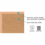 Ghent Manufacturing, Inc Ghent WK47 Ghent Traditional Natural Cork Bulletin Board