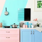 Floortex FCVGM1414TP Floortex Cleartex Glacier Teal & Black Plan & Grid Glass Dry-Erase Board - 14" x 14"