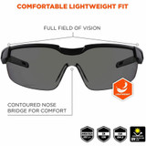 Tenacious Holdings, Inc Ergodyne 50067 Ergodyne Anti-Fog/Scratch-Resistant Safety Glasses