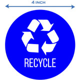 HLS Commercial HLSKERCYCLE3 HLS Commercial Refuse Bin Icon Sticker
