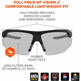 Tenacious Holdings, Inc Ergodyne 59085 Ergodyne Skullerz SKOLL Anti-Scratch & Enhanced Anti-Fog Safety Glasses, Sunglasses