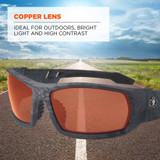 Tenacious Holdings, Inc Skullerz 50520 Skullerz Odin Copper Lens Safety Glasses