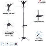 Alba, Inc Alba PMCLEO Alba Chrome Coat Stand