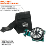 Tenacious Holdings, Inc Ergodyne 13184 Ergodyne Arsenal 5184 Carrying Case Mouthbit Respirator - Black