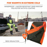 Tenacious Holdings, Inc Ergodyne 25633 Ergodyne 8928 Hi-Vis Insulated Rain Bibs