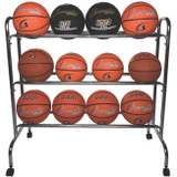 Champion Sports BRC3 Champion Sports 12 Ball Powder-Coated Ball Cart