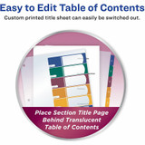 Avery Avery&reg; 11817 Avery&reg; Ready Index Customizable TOC Binder Dividers