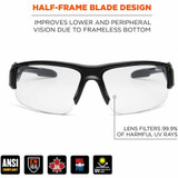 Tenacious Holdings, Inc Ergodyne 52005 Ergodyne DAGR Anti-Scratch/Anti-Fog Safety Glasses