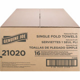 Genuine Joe 21020 Genuine Joe Single-Fold Value Paper Towels
