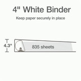 TOPS Products Cardinal 26340 Cardinal Xtralife ClearVue Locking Slant-D Binders