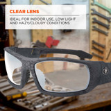 Tenacious Holdings, Inc Skullerz 50500 Skullerz Odin Clear Lens Safety Glasses