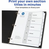 Avery Avery&reg; 11130 Avery&reg; Ready Index&reg; Table of Contents Dividersfor Laser and Inkjet Printers
