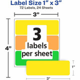 Avery Avery&reg; 06722 Avery&reg; Rectangular Removable Color Coding Labels on Small Sheets