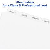 Avery Avery&reg; CPK8 Avery&reg; Print & Apply Clear Label Dividers - Index Maker Easy Peel Printable Labels