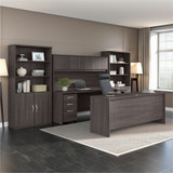 Bush Industries, Inc Bush Business Furniture STC008SGSU Bush Business Furniture Studio C 60W x 30D L Shaped Desk with Mobile File Cabinet and 42W Return
