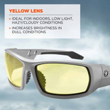 Tenacious Holdings, Inc Skullerz 50150 Skullerz Odin Yellow Lens Safety Glasses