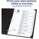 Avery Avery&reg; 11822 Avery&reg; 8-tab Custom Table of Contents Dividers