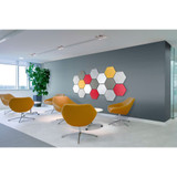 Ghent Manufacturing, Inc Ghent HEXS1821MR Ghent Powder-Coated Hex Steel Whiteboards