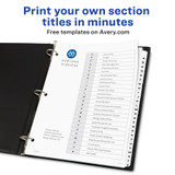 Avery Avery&reg; 11828 Avery&reg; A-Z Black & White Table of Contents Dividers