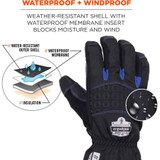 Tenacious Holdings, Inc Ergodyne 17612 Ergodyne ProFlex 819WP Extreme Thermal Waterproof Winter Work Gloves