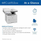 Brother Industries, Ltd Brother MFCL6915DW Brother MFC-L6915DW Wireless Laser Multifunction Printer - Monochrome