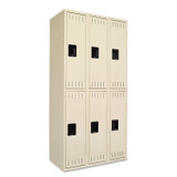 TENNSCO DTS121836CSD Double Tier Locker, Triple Stack, 36w x 18d x 72h, Sand