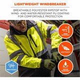Tenacious Holdings, Inc Ergodyne 23436 Ergodyne 8351 Hi-Vis Windbreaker Jackets Tenacious Holdings, Inc Ergodyne 23436 Ergodyne 8351 Hi-Vis Windbreaker Jackets