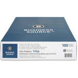 Business Source 17526 Business Source 1/3 Tab Cut Legal Recycled Top Tab File Folder