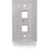C2G 03411 C2G 2-Port Single Gang Multimedia Keystone Wall Plate - White C2G 03411 C2G 2-Port Single Gang Multimedia Keystone Wall Plate - White