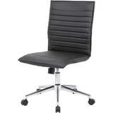 Norstar Office Products Inc Boss B9534C-BK Boss Black Vinyl Armless Hospitality Chair