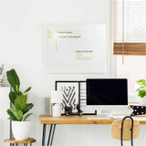 Floortex FCVGM1723WG Floortex Viztex&reg; Glacier White Multi-Purpose Grid Glass Dry-Erase Board 17" x 23"