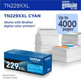 Brother Industries, Ltd Brother TN229XXLC Brother Genuine TN229XXLC Super High-yield Cyan Toner Cartridge