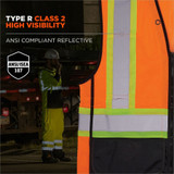 Tenacious Holdings, Inc Ergodyne 23049 Ergodyne 8251HDZ-BK 2-Tone Hi-Vis Safety Vests