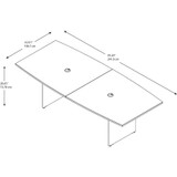 Bush Industries, Inc Bush Business Furniture 99TB9642MRK Bush Business Furniture Boat Top Conference Table