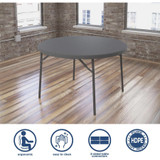 Dorel Industries, Inc Dorel 60533SGY1E Dorel Zown Commercial Round Blow Mold Fold Table