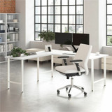 Bush Industries, Inc Bush Business Furniture HUD272WH Bush Business Furniture Hustle 72W x 30D Computer Desk with Metal Legs