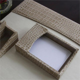 Dacasso Limited, Inc Protacini A6309 Protacini Breeze Beige Italian Patent Leather 4" x 6" Memo Holder