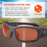 Tenacious Holdings, Inc Skullerz 50521 Skullerz Polarized Copper Safety Glasses