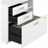 Bush Industries, Inc Bush Business Furniture HYF130WHSU-Z Bush Business Furniture Hybrid Office Storage Cabinet with Drawers and Shelves