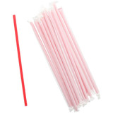 Banyan Food Service Banyan 198200 Banyan Giant Red Straws - Wrapped
